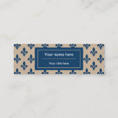 （紋章の）フラ・ダ・リパターフランスのン王室の,, Navy Blue スキニー名刺 (裏面)