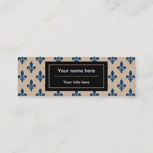 (紋章の)フラ・ダ・リパターフランスのン王室の,, Navy Blue スキニー名刺 (裏面)