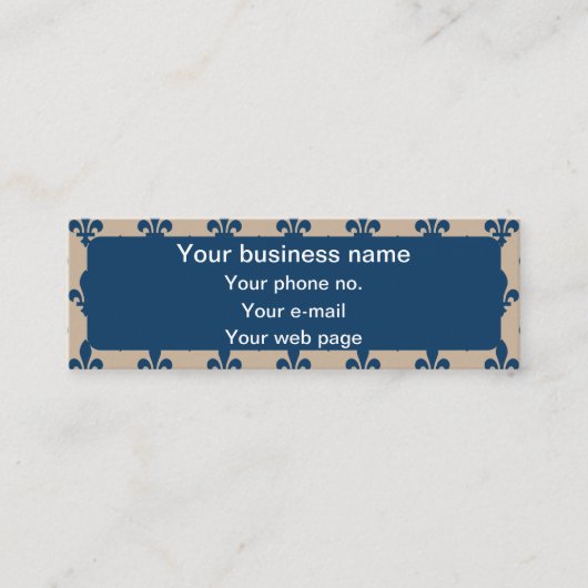 (紋章の)フラ・ダ・リパターフランスのン王室の,, Navy Blue スキニー名刺 (正面)