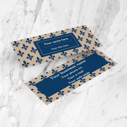 （紋章の）フラ・ダ・リパターフランスのン王室の,, Navy Blue スキニー名刺