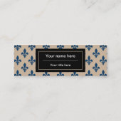 (紋章の)フラ・ダ・リパターフランスのン王室の,, Navy Blue スキニー名刺 (裏面)