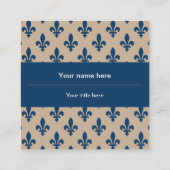 （紋章の）フラ・ダ・リパターフランスのン王室の,, Navy Blue スクエア名刺 (裏面)