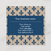 （紋章の）フラ・ダ・リパターフランスのン王室の,, Navy Blue スクエア名刺 (正面)