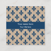 （紋章の）フラ・ダ・リパターフランスのン王室の,, Navy Blue スクエア名刺 (裏面)