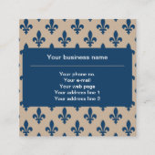 （紋章の）フラ・ダ・リパターフランスのン王室の,, Navy Blue スクエア名刺 (正面)