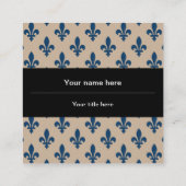 (紋章の)フラ・ダ・リパターフランスのン王室の,, Navy Blue スクエア名刺 (裏面)