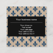 (紋章の)フラ・ダ・リパターフランスのン王室の,, Navy Blue スクエア名刺 (正面)