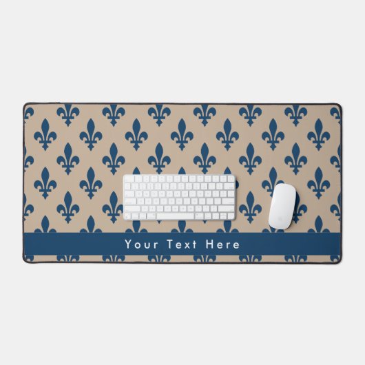 (紋章の)フラ・ダ・リパターフランスのン王室の,, Navy Blue デスクマット (キーボード&マウス)