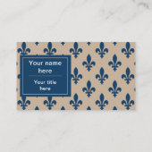 （紋章の）フラ・ダ・リパターフランスのン王室の,, Navy Blue 名刺 (裏面)