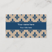 （紋章の）フラ・ダ・リパターフランスのン王室の,, Navy Blue 名刺 (裏面)