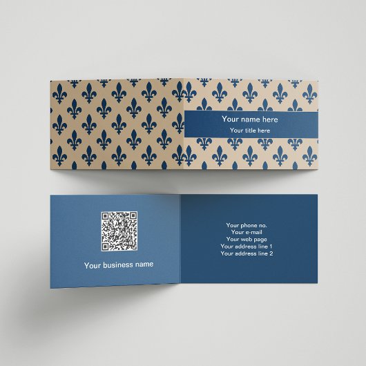 （紋章の）フラ・ダ・リパターフランスのン王室の,, Navy Blue 名刺