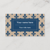 (紋章の)フラ・ダ・リパターフランスのン王室の,, Navy Blue 名刺 (裏面)