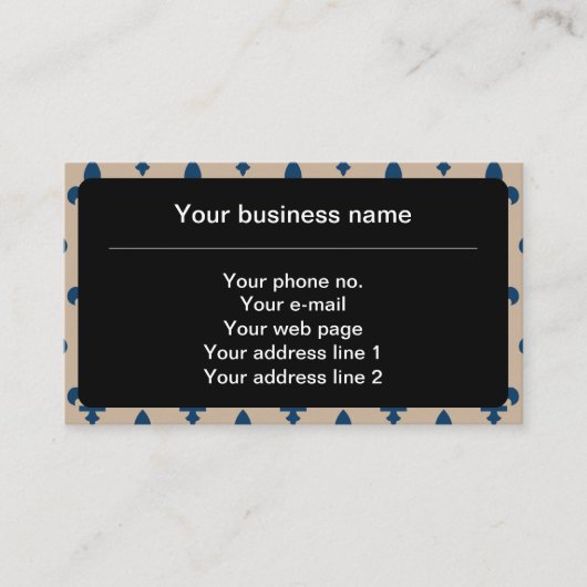 (紋章の)フラ・ダ・リパターフランスのン王室の,, Navy Blue 名刺 (正面)