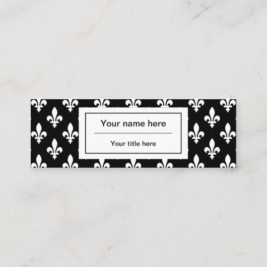 (紋章の)フラ・ダ・リパターフランスのン王室の,, White スキニー名刺 (裏面)