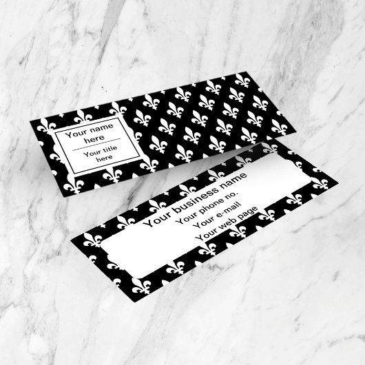 (紋章の)フラ・ダ・リパターフランスのン王室の,, White スキニー名刺