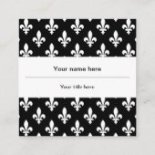 （紋章の）フラ・ダ・リパターフランスのン王室の,, White スクエア名刺 (裏面)