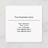 (紋章の)フラ・ダ・リパターフランスのン王室の,, White スクエア名刺 (正面)