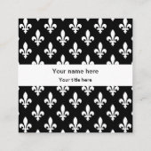 （紋章の）フラ・ダ・リパターフランスのン王室の,, White スクエア名刺 (裏面)