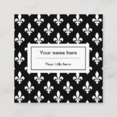 (紋章の)フラ・ダ・リパターフランスのン王室の,, White スクエア名刺 (裏面)