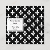 (紋章の)フラ・ダ・リパターフランスのン王室の,, White スクエア名刺 (裏面)