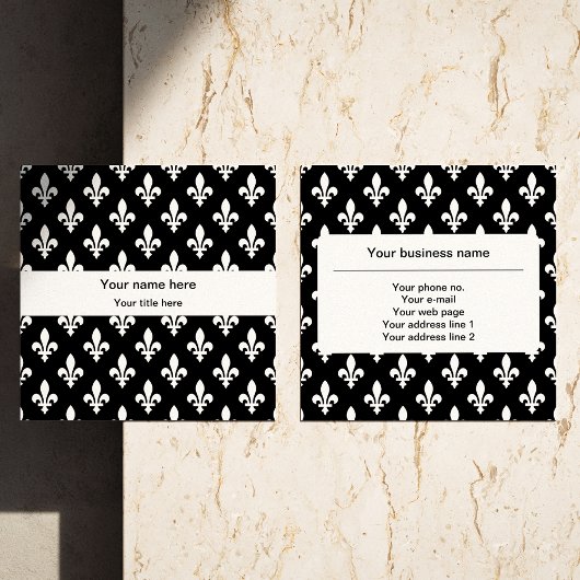 (紋章の)フラ・ダ・リパターフランスのン王室の,, White スクエア名刺