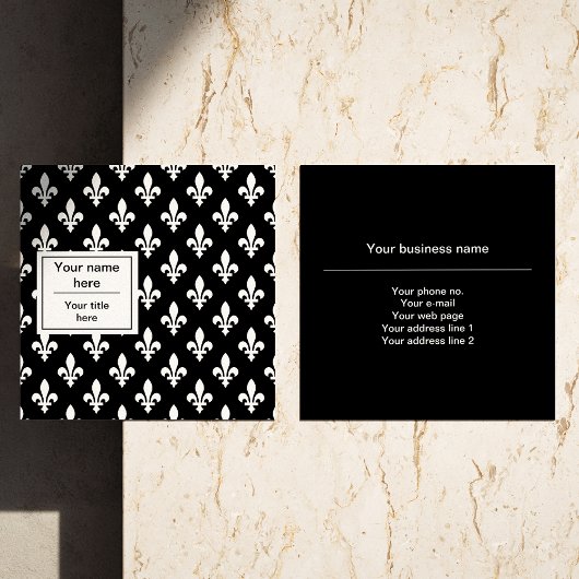 （紋章の）フラ・ダ・リパターフランスのン王室の,, White スクエア名刺