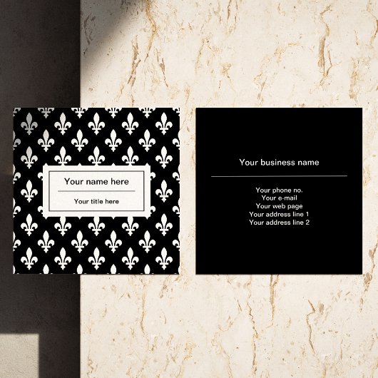 (紋章の)フラ・ダ・リパターフランスのン王室の,, White スクエア名刺