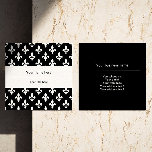 (紋章の)フラ・ダ・リパターフランスのン王室の,, White スクエア名刺