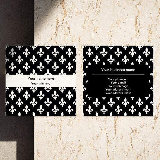 （紋章の）フラ・ダ・リパターフランスのン王室の,, White スクエア名刺