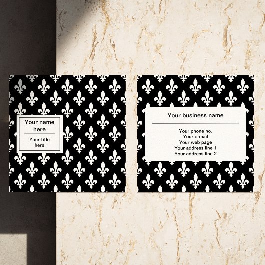 （紋章の）フラ・ダ・リパターフランスのン王室の,, White スクエア名刺