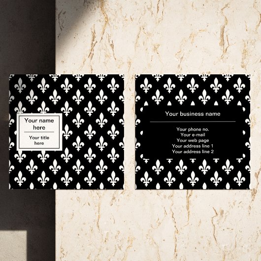 (紋章の)フラ・ダ・リパターフランスのン王室の,, White スクエア名刺