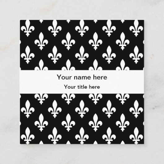 (紋章の)フラ・ダ・リパターフランスのン王室の,, White スクエア名刺 (裏面)