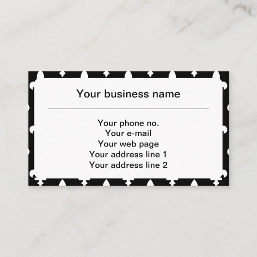 (紋章の)フラ・ダ・リパターフランスのン王室の,, White 名刺 (正面)