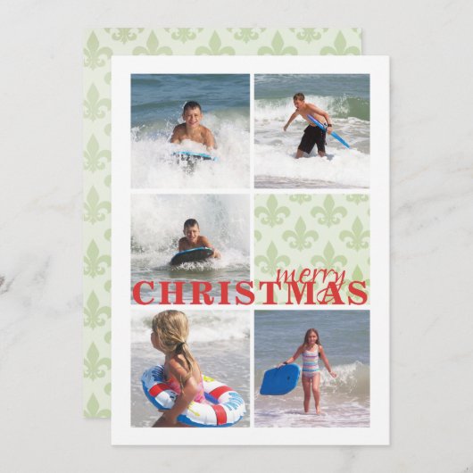 (紋章の)フラ・ダ・リパターン両面数々の写真カード シーズンカード (正面/裏面)