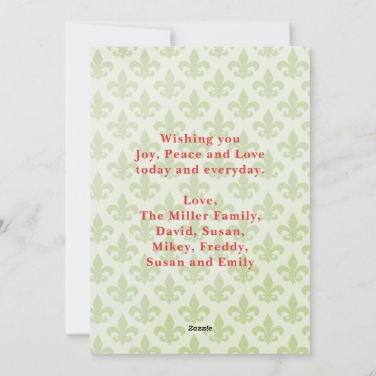 （紋章の）フラ・ダ・リパターン両面数々の写真カード シーズンカード (裏面)