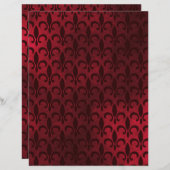 (紋章の)フラ・ダ・リパターン(の模様が)あるスクラップブックエフェメラ (正面/裏面)