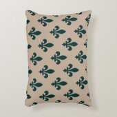 （紋章の）フラ・ダ・リパター王室のンフランスの、クリームに緑 アクセントクッション (正面(垂直))