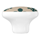 （紋章の）フラ・ダ・リパター王室のンフランスの、クリームに緑 セラミックノブ (側面)