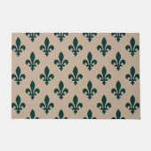 （紋章の）フラ・ダ・リパター王室のンフランスの、クリームに緑 ドアマット (正面)