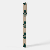 （紋章の）フラ・ダ・リパター王室のンフランスの、クリームに緑 iPhoneケース (右側面)