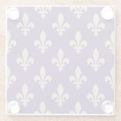 （紋章の）フラ・ダ・リパター王室のンフランスの、クリーム色 ガラスコースター (裏面)