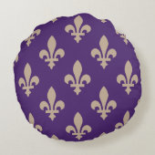 （紋章の）フラ・ダ・リパター王室のンフランスの、クリーム色 ラウンドクッション (裏面)