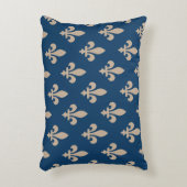 （紋章の）フラ・ダ・リパター王室のンフランスの、クリーム（青） アクセントクッション (正面(垂直))