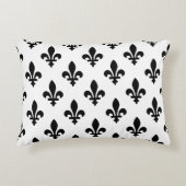 （紋章の）フラ・ダ・リパター王室のン、白フランスの色（黒） アクセントクッション (正面)