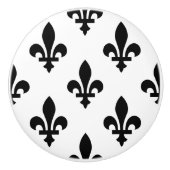 （紋章の）フラ・ダ・リパター王室のン、白フランスの色（黒） セラミックノブ (正面)