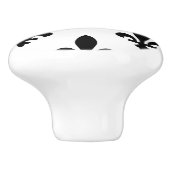 （紋章の）フラ・ダ・リパター王室のン、白フランスの色（黒） セラミックノブ (側面)