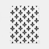 (紋章の)フラ・ダ・リパター王室のン、白フランスの色(黒) フリースブランケット (正面)