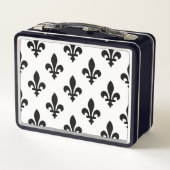 （紋章の）フラ・ダ・リパター王室のン、白フランスの色（黒） メタルランチボックス (裏面)