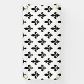 （紋章の）フラ・ダ・リパター王室のン、白フランスの色（黒） 横断幕 (縦)