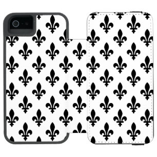 (紋章の)フラ・ダ・リパター王室のン、白フランスの色(黒) iPhone SE/5/5sウォレットケース